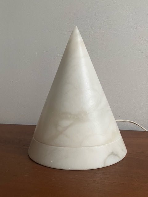 Vintage alabaster stone lamp