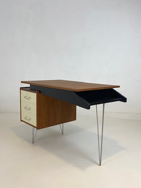 Vintage hairpin desk by Tijsseling Nijkerk