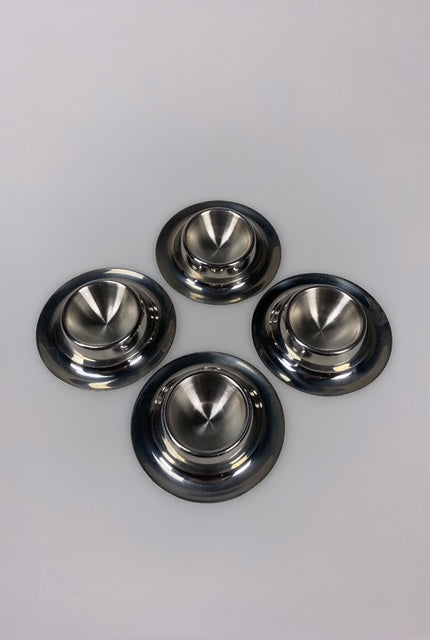 Set of 4 stainless steel egg cups