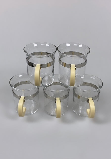 Set of 5 vintage Bodum tea glasses