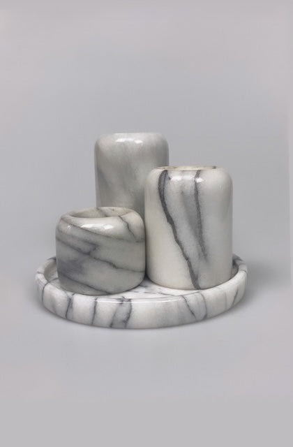 Vintage marble candle holders