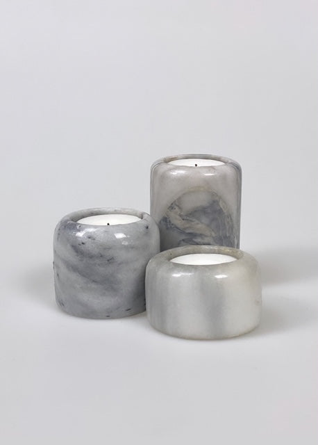 Vintage marble candle holders
