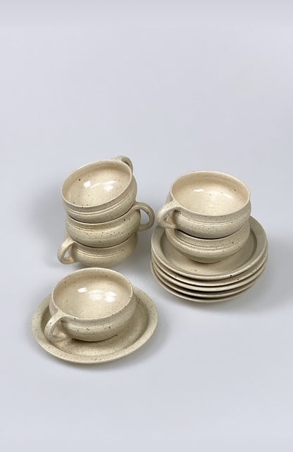 Set of 6 vintage ceramic tea cups