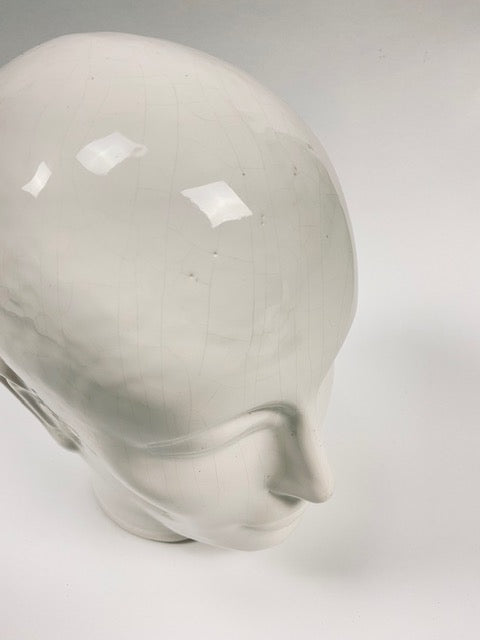 Vintage white ceramic head